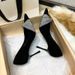 Black Bow Rhinestone Design Super High Heels Spring Summer 2025, Not Tiring For Feet, Pointed And Slim Heels, Versatile_vogvips.com