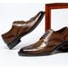 Business Men Genuine Casual Brogue Cowhide British Style Men's Leather Shoes_vogvips.com