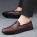 Men's Leather Shoes Style Dress Doudou Shoes Soft-soled Driving Shoes_vogvips.com