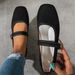 Cross-Border Plus Size Suede Single For Women 2025 New Shallow Round Toe Coffee Color Flat Mary Jane Ballet Shoes_vogvips.com