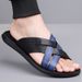 Bitish Style Men's Leathe Sandals Fashion Flat Designe Open Toe Non-Slip Slippes Casual Outdoo Summe Beach_vogvips.com