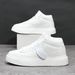 Men's Trendy White Sneakers High Top Soft Soled Casual Shoes Korean Style Thick Soled Autumn 2025 New_vogvips.com