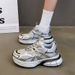 Trend Breathable Dad Shoes Female Student Casual Shoes Female Platform Running Shoes_vogvips.com