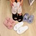 Open Toe Women's Autumn And Winter Indoor And Outdoor Thick Soled Warm Plush Maternity Slippers, One Strap Cotton Slippers, Women's Foam Comfortable_vogvips.com
