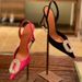 Women's Shoes Oval Rhinestone Buckle Closed Toe Sandals Celebrity Pointed Toe Stiletto Hollow Banquet High Heels_vogvips.com