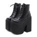 Chunky Short For Women, European And American Fashion New Style, Stage Show, Plus Size Wedge High Heel Martin Boots_vogvips.com