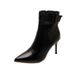 Winter Fashion High Heel Ankle Boots For Women Pointed Toe Belt Buckle Stiletto Heel Side Zipper Plus Size European American Style_vogvips.com