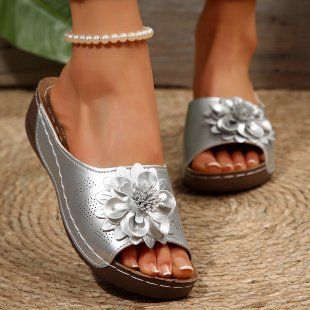 Women's plus Size Wedge Heel Sandals Open Toe Outdoor Slippers European And American Style Spring Summer New Arrival_vogvips.com