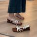 Lightweight Roman With A Retro Feel, Square Toe, One-strap Wedge Heel, Beach Vacation Style, Maillard Two-way Sandals_vogvips.com