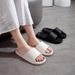 Leather Texture , Summer EVA Lightweight Home Indoor Couple Slippers, Ultra-light Silent Cool Slippers For Men And_vogvips.com