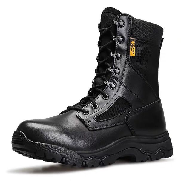 European Warm Series Outdoor Martin For Men, Black High-Top Leather Shoes, Hiking Men's Cotton Work Boots, Wool Snow Boots_vogvips.com