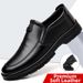 Men's Business Shoes Durable Soft Soled Genuine Cowhide Leather Breathable Slip on Casual Shoes for Middle-Aged_vogvips.com