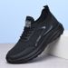 2026 New Black Summer Running Flyknit Mesh Men's Shoes, Breathable, Ultra-Light, Soft Sole, Non-Slip Sports Casual Shoes_vogvips.com