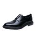 Euro Step 2025 New Business Casual Men's Brogue Trendy Handsome Leather Shoes_vogvips.com