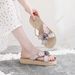 Women’s Shoes Summer Small Fragrance Style Outdoor Vacation BeachSlippers Women's Wedge Heel Flower Beach Shoes_vogvips.com