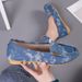 Spring And Summer New Casual Flat Bottomed Bean Round Toe Shallow Mouth Singles Shoes, Plus Size Women's Shoes_vogvips.com