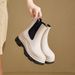 Fashionable Women's Boots, Korean-style Martin Waterproof Rubber Short-tube Thick-soled Water Shoes, Mid-tube Non-slip_vogvips.com