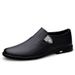 Men's Shoes Foot Cover Dress Leather Shoes Men's Leather Round Head Shallow Mouth Casual Leather Shoes_vogvips.com