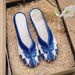 Slippers, Blue And White Porcelain Embroidered Cloth Shoes, Fabric Slippers, Summer Cool Slippers For Women_vogvips.com