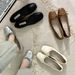 Silver Soft Sole Granny With Skirt Fairy Style Slip-On Shallow Ballet Gentle Evening Single Shoes_vogvips.com