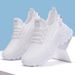 Women's Versatile Summer Plus Size Fly Woven Breathable Casual Shoes, Soft Sole, Non Tiring Women's Shoes_vogvips.com