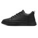 Spring New Breathable, Waterproof, And Anti Slip Men's Korean Versatile Black Leather Casual Board Trendy Shoes_vogvips.com