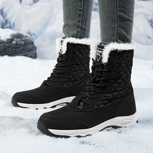 Snow Boots For Women's Outdoor Travel, Thick High Top And Plush Thick Cotton Shoes, Women's Boots_vogvips.com