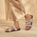 Shevalues Leisure Women's Cork Footbed Sandals With Arch Support Slip-On Brand Lady Sandals With Double Buckle Summer New Sandal_vogvips.com
