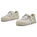 MingLiu Retro Genuine Leather Deconstructed Training Shoes For Women 2025 New Style Two-Tone Shoelaces Sports Shoes Casual Women's Footwear_vogvips.com