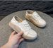 Top Layer Cowhide Platform High-heeled Nurse Style White Shoes For Women, 2025 Autumn New Design, Retro Lace-up, Breathable, Casual Single Shoes_vogvips.com
