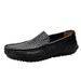 Large Size Hollow Out Loafers M's Guine Leather Breathable Casual British Style Trd Soft Sole Lazy Driving Shoes_vogvips.com