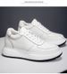 Thick-soled Heightening Board Shoes Men's Invisible Inner Heightening Shoes Cowhide Hollow Breathable Leisure Sports_vogvips.com