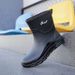 German Imported Men's Mid-calf Rain Boots, Waterproof Non-slip Rubber Shoes, Special Overshoes For Kitchen And Delivery_vogvips.com