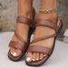 Women's Flat Sandals & Slippers - New Spring Collection, Plus Size Beach Fashion, Roman Style, Solid Color, Comfortable Women's Footwear_vogvips.com