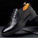 Euro Step Genuine Leather Formal Business Men's British Brogue Casual Korean Style Versatile Groom Wedding Shoes_vogvips.com