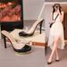 Women's plus Size High Heeled Slip on Sandals Summer New Style Peep Toe Thick Soled Transparent Shoes_vogvips.com