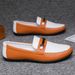 Dou For Men 2024 New Trendy Men's Spring Breathable One Step Casual Leather Anti Slip Lightweight Work Shoes_vogvips.com