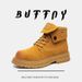 Retro High-top Martin Boots Heightened Thick-soled Big Yellow Boots Retro Men's Boots_vogvips.com