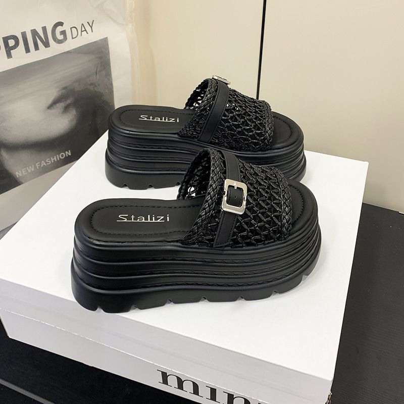 Women's Platform Woven Slingback Sandals Comfortable Stylish Summer Wear 2026 Skirts_vogvips.com