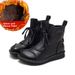 Shanghai Jie Zou Winter New Flat High-top Cotton Solid Color Retro Martin Roman Style Women's Leather Short Boots_vogvips.com