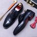 Business leather shoes Men's Oxford first layer comfortable casual cowhide leather lace-up carved three-point dress shoes_vogvips.com