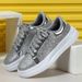 Plus Size Glitter Thick Sole Height Increasing Sneakers Glossy Versatile Couple Style Fashion Trendy Comfortable Fl_vogvips.com