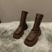 Thick-Soled British Style Martin For Women 2025 New Elastic Slim Versatile Slimming Wrinkled Pile Cigarette Boots_vogvips.com