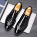 New Fashion Men's British Black Business Casual Loafer Shoes Daily Driving Office Leather Shoes One Foot Pedal Lazy Brown Banquet Dress Wedding Men's_vogvips.com