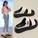 Retro Platform Flip-flops For Women, 26 Summer New Style, Casual Single-strap Sandals_vogvips.com