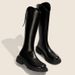 Versatile Winter New Slimming V-Cut Knight Mid-High Long Over-the-Knee Thick Sole Chunky Heel High Tube Boots For Women_vogvips.com