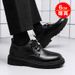 European Warm Series Men's Suit Leather Autumn Winter British Style Business Formal Student Height Increasing Casual Soft Sole Black Chunky_vogvips.com