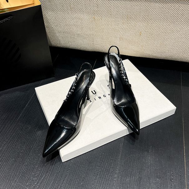 Thin Heel High Heels 2025 Spring New Sexy Nightclub Pointed Women's Single Shoes Versatile Shallow Mouth Water Diamond_vogvips.com