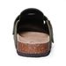 Crestar Women Genuine Suede Clogs Fashion Cow Leather Slippers New Color Soft Cork Footbed Mules Potato Shoes With Arch Support_vogvips.com