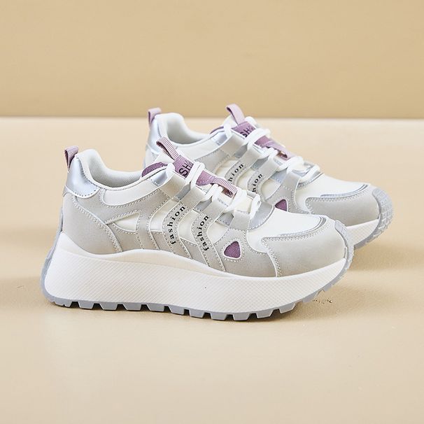 Ins Korean Style New Dad Shoes For Women 2025 Spring Student Running Sports Thick Sole Height Increasing Casual Street_vogvips.com